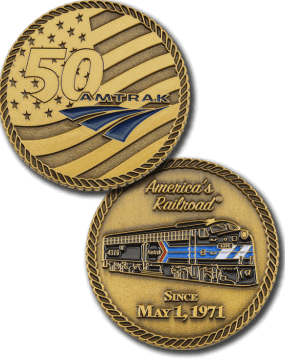 Amtrak 50th Anniversary CHALLENGE COIN Limited Edition