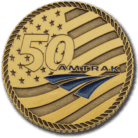 Amtrak 50th Anniversary CHALLENGE COIN Limited Edition